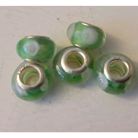 Bracelets Lot Womans/Girls Beads Murano Charms Silver Colors Bold Gifts for Her - Picture 4 of 8